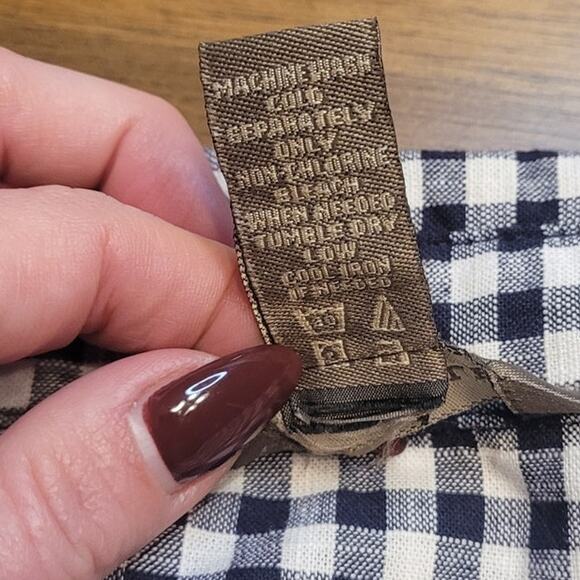 Bit & Bridle Country Coastal Women’s Blue Gingham Button-Up Shirt – L Americana - Picture 7 of 7